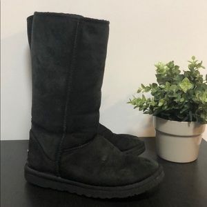 UGG Classic Tall Black Boots, Size 7